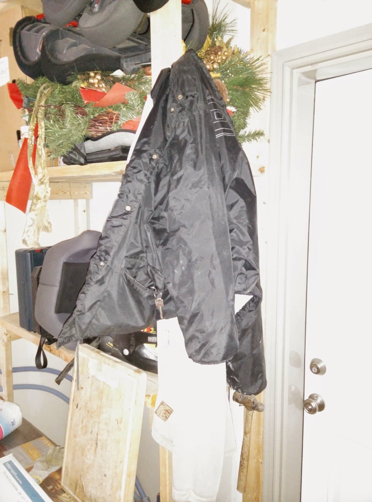 Black Nylon Winter Jacket — Size Youth